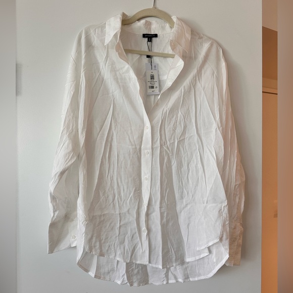 Dynamite White Button Up Shirt - Picture 1 of 3